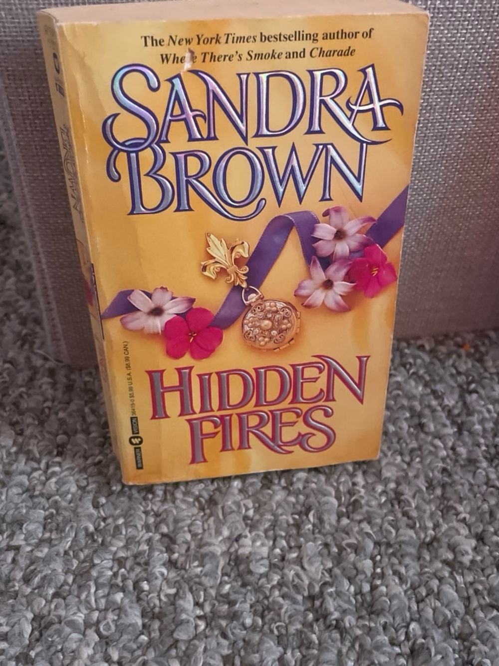 Hidden Fires — Yellow Paperback Decorative Book